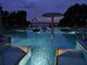 outdoor pool by night